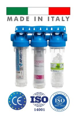 Atlas Bina Girişi 3'lü Havzing + Yıkanabilir Filtre+Sifiloz Filtre+Block Karbon Filtre
